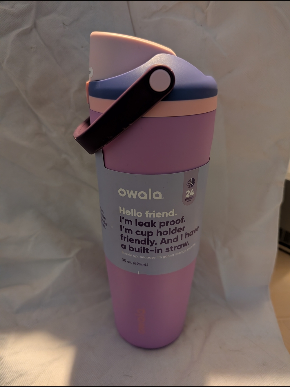 Owala Leak-Proof Water Bottle in Lavender & Pink